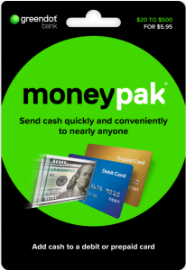 MoneyPak Reload Deposit Cash to Any card