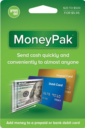 MoneyPak by Green Dot - Reload Card - Send Money - Add Money to PayPal Account $20 to $500